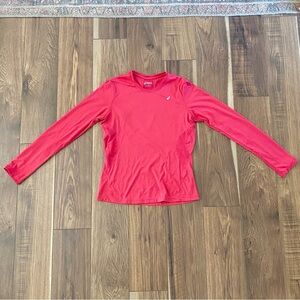 Asics Women's Red/Pink Long Sleeve Top